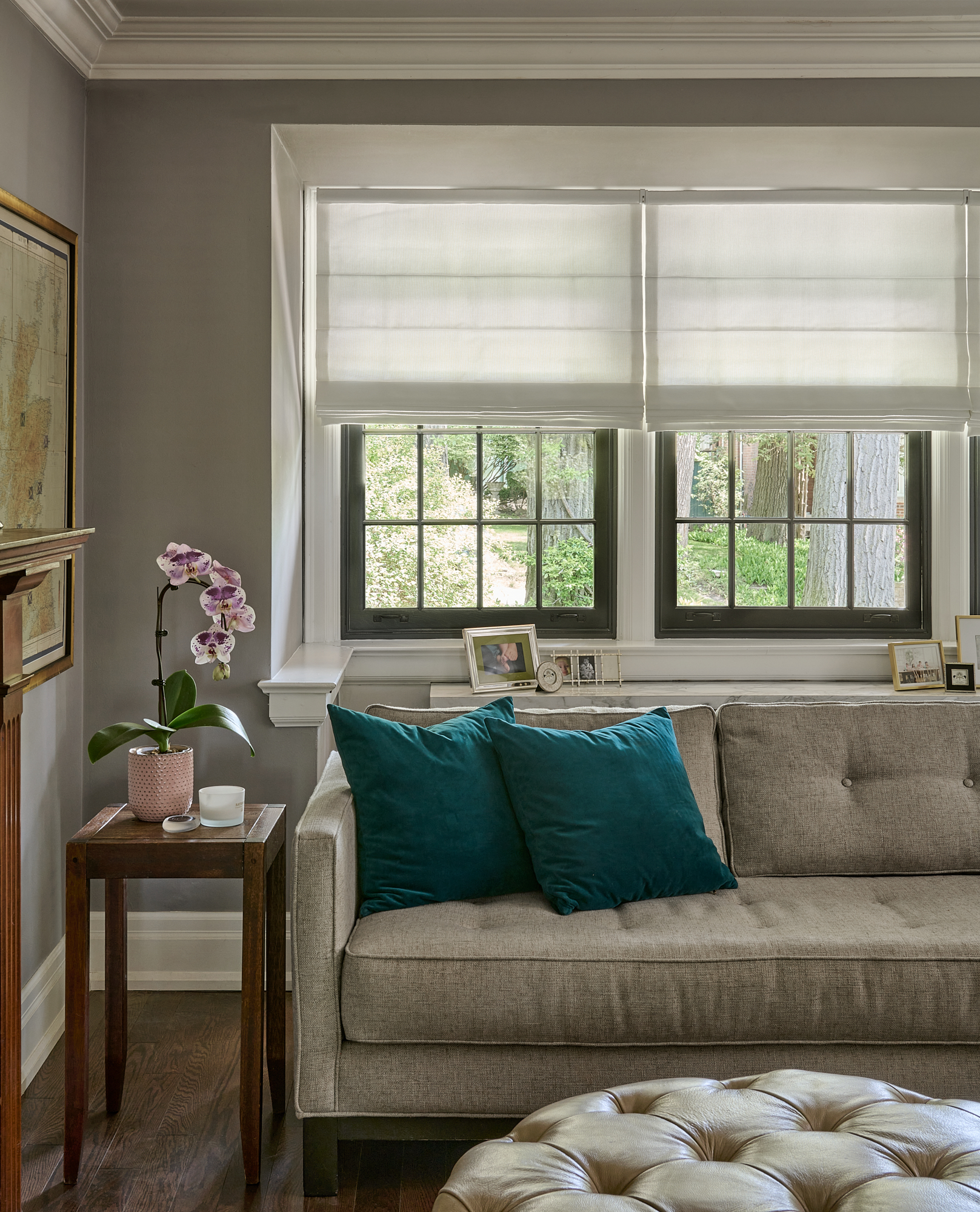 Classic roman-shades for a Beaches home