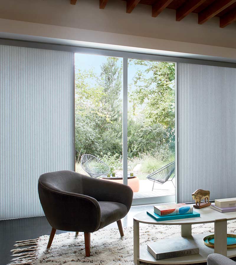 vertical patio shades for large sliding windows