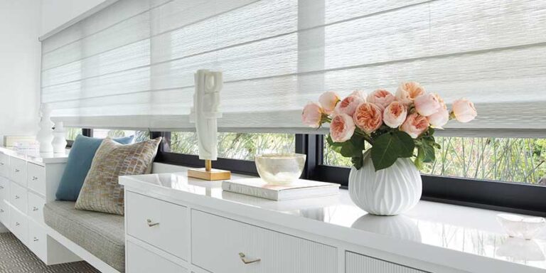 creating an organized home with window shades for natural light