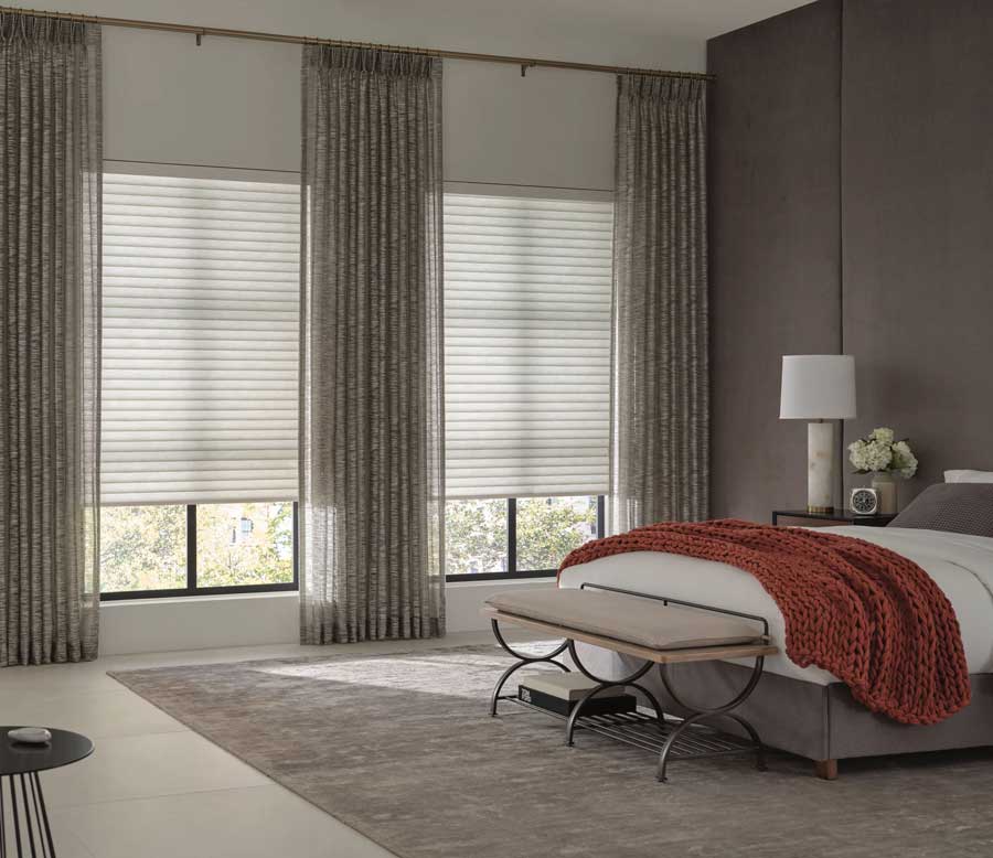 cellular roller shades in bedroom Toronto, ON