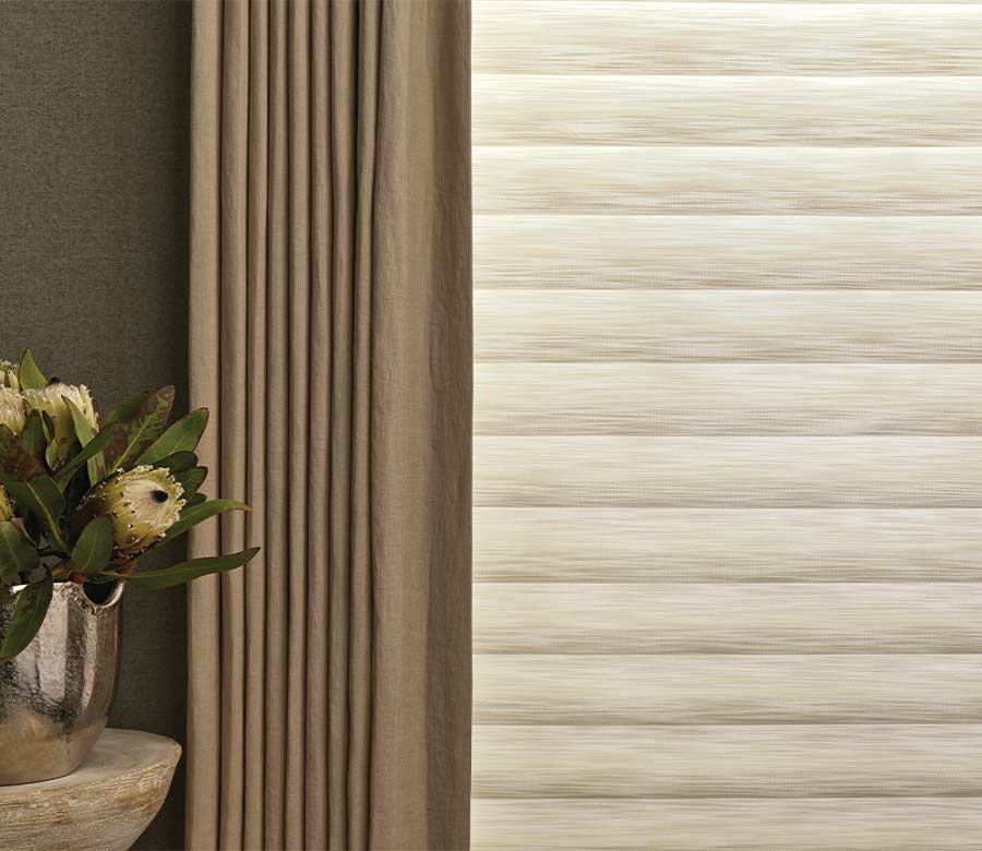 illuminated shades with side draperies in toronto