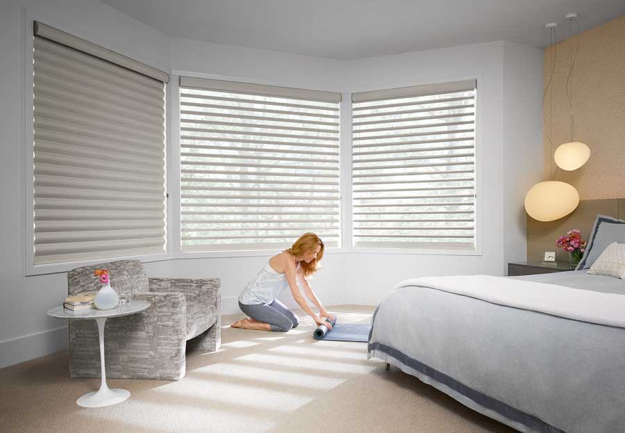 Pirouette® Shades in a Toronto Canada workout room