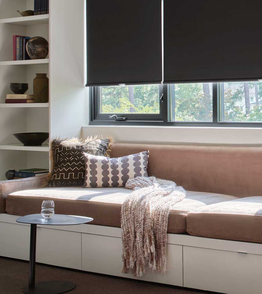 Designer roller shades for casement windows