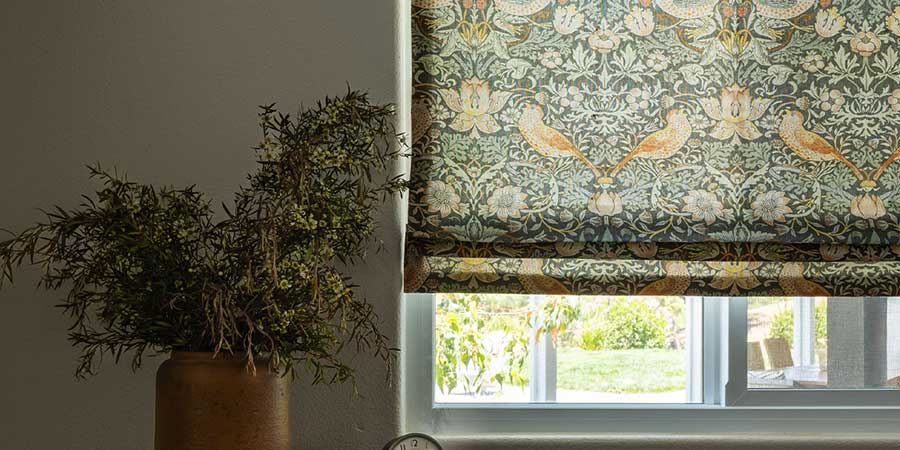 Botanical natural fabric pattern in Toronto, Canada home