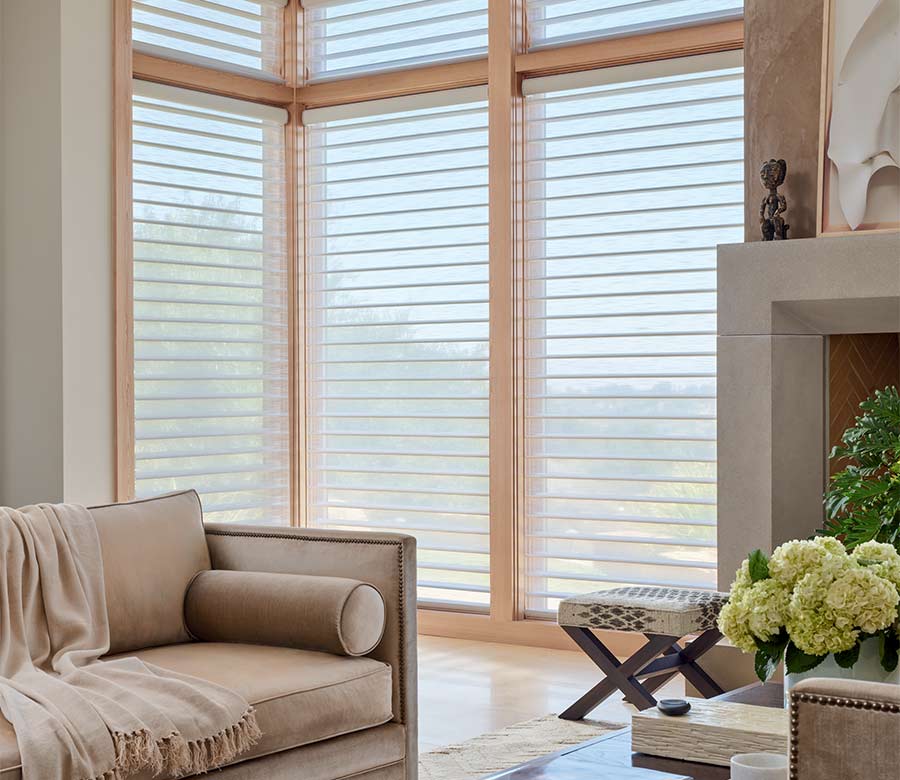 sheer window treatments for living room silhouette shades