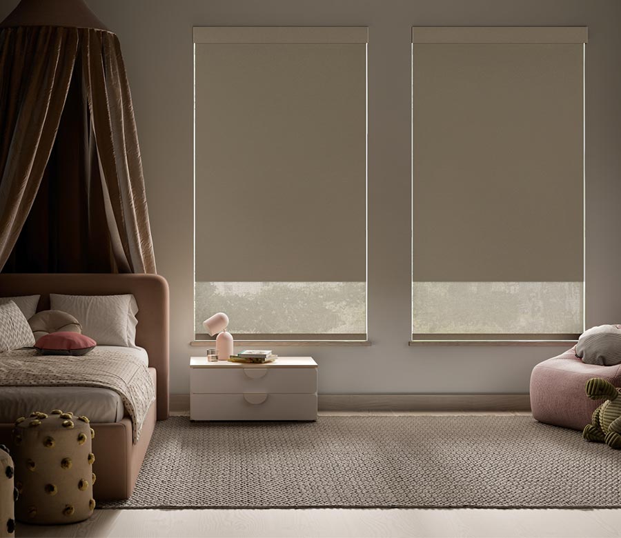 childrens room without cords for safety and dual shades for better sleep