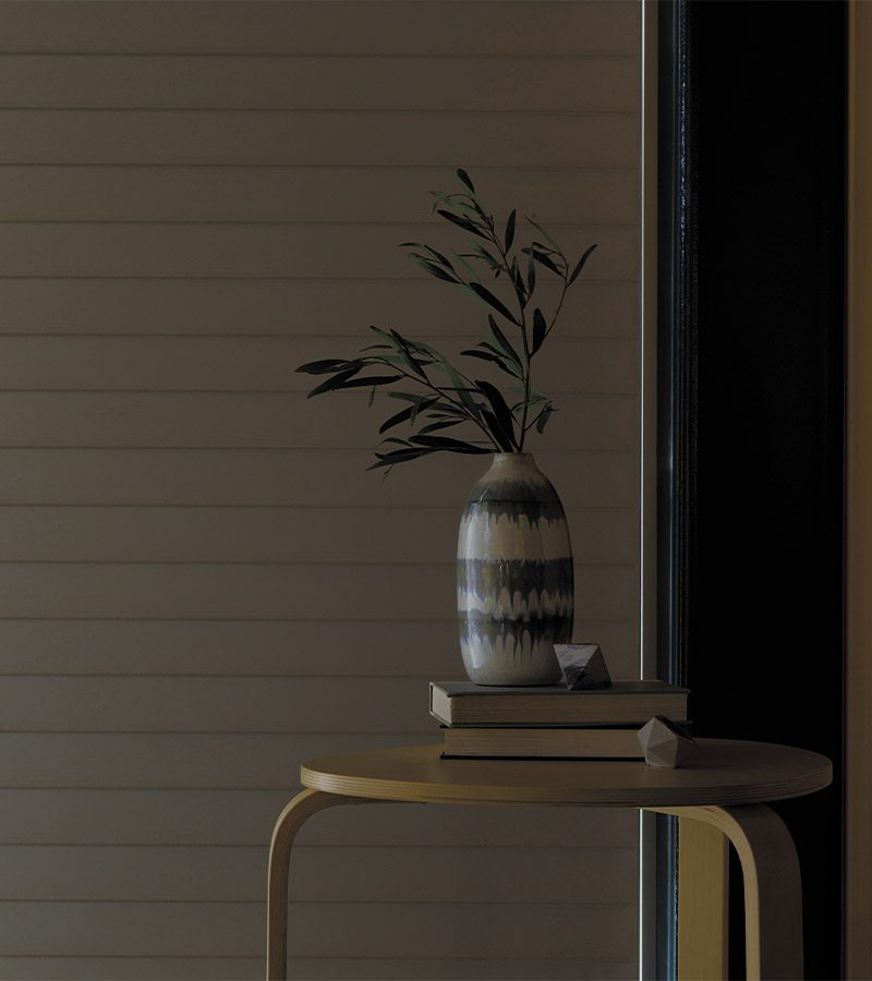 close up of room darkening shades