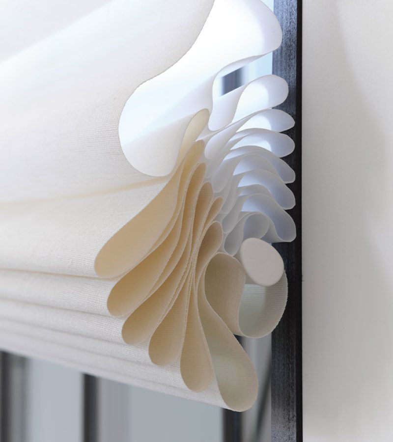 close up detail of stacking roman